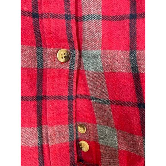 Madewell x Penfield Classic Slim Flannel warm cozy layers red plaid gray black 2 - Picture 5 of 11